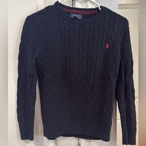 Polo Ralph Lauren Boys Navy Cable Knit Sweater